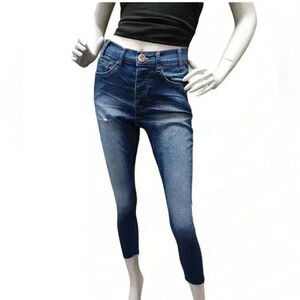 One Teaspoon Raw Hem Distressed Ankle Medium Wash Jeans Size 26